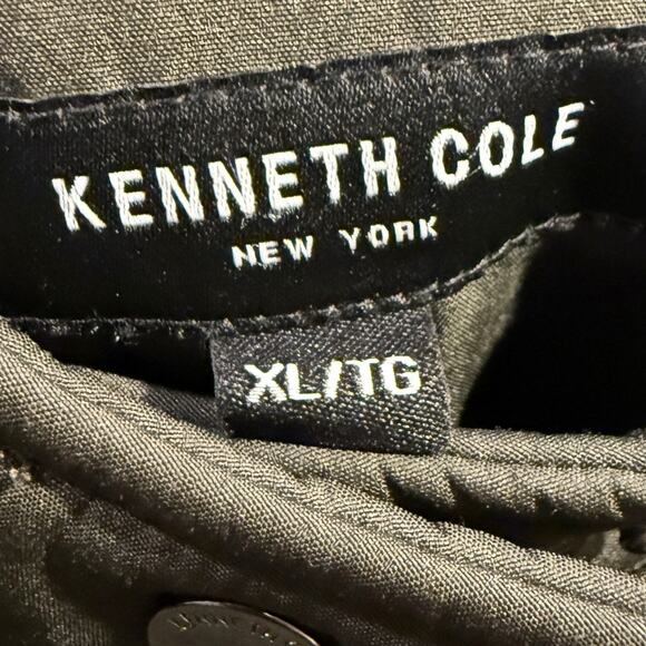 Kenneth Cole Olive Green Belted Trench Utility Coat Jacket Women XL Fall Winter - Picture 7 of 10